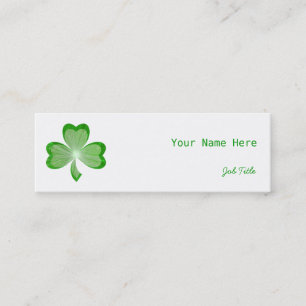 Kleeblatt Weiße Visitenkartenseite mager Mini Visitenkarte