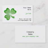 Kleeblatt Weiße Visitenkartenseite Visitenkarte (Vorne/Hinten)