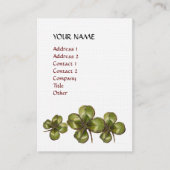 KLEEBLATT Whıte Lila Red Floral Lınen Visitenkarte (Vorderseite)