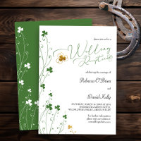 Kleeblatt Wildblume Green Gold Hochzeitsempfang