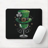 Kleeblatt Wine Gles Drinks St Patricks Day Irish Mousepad (Mit Mouse)
