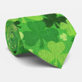 Kleeblatt "Woven Cloth" St. Patrick's Day Krawatte (Gerollt)