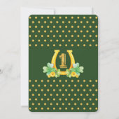 Kleeblatt zum 1. Geburtstag Einladung (Rückseite)