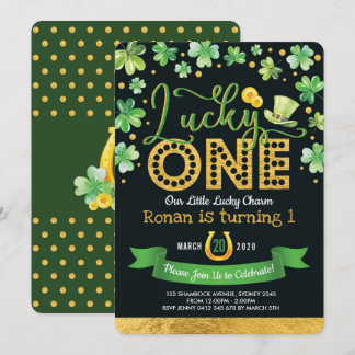 Kleeblatt zum 1. Geburtstag Einladung