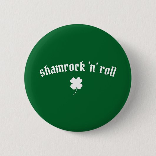 Kleeblatt zum St. Patrick's Day Button (Vorderseite)
