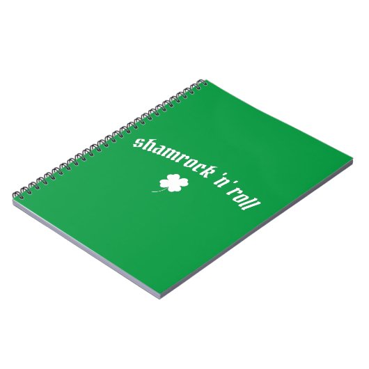 Kleeblatt zum St. Patrick's Day Notizblock (Linke Seite)