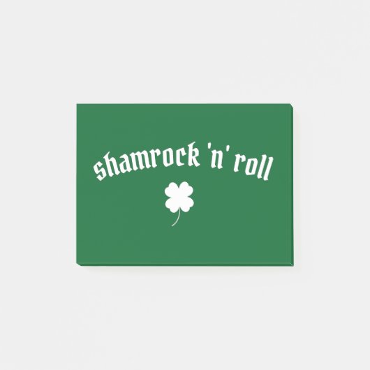 Kleeblatt zum St. Patrick's Day Post-it Klebezettel (Vorderseite)