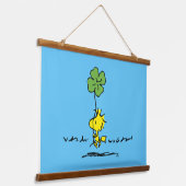 Kleeblatt zur Holzbeförderung Wandteppich Mit Holzrahmen (Gewinkelt)