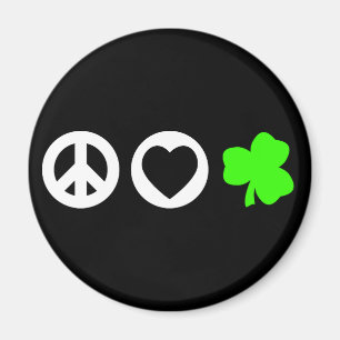Kleeblatt zur Liebe des Friedens Magnet