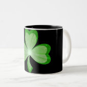 Kleeblatt zwei Töne Tasse schwarz (VorderseiteRechts)
