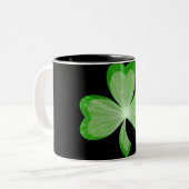 Kleeblatt zwei Töne Tasse schwarz (Vorderseite Links)