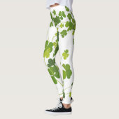 Kleeblattblumenstrauß, St Patrick Tag, grüner Klee Leggings (Links)