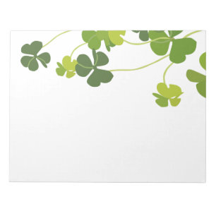 Kleeblattblumenstrauß, St Patrick Tag Notizblock