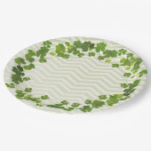 Kleeblattblumenstrauß, St Patrick Tag Pappteller (Schrägansicht)