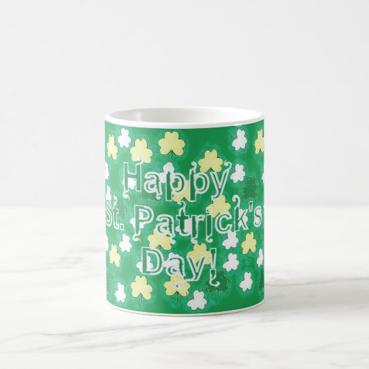 Kleeblätter an St Patrick Tag Kaffeetasse (Mittel)