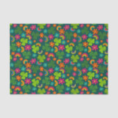 Kleeblätter, Blume und Rainbows St. Patrick's Day Seidenpapier (Vorderseite)