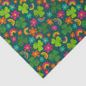 Kleeblätter, Blume und Rainbows St. Patrick's Day Seidenpapier (Ausschnitt)