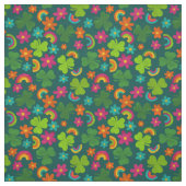 Kleeblätter, Blume und Rainbows St. Patrick's Day Stoff (Muster)