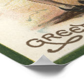 Kleeblätter für Glück Poster (Ecke)