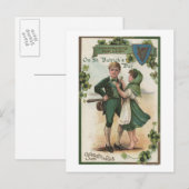 Kleeblätter für Glück Postkarte (Vorne/Hinten)