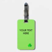 Kleeblätter Gepäckmarke Gepäckanhänger (Rückseite vertikal)