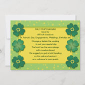 Kleeblätter haben einen Gewohnheitsbrauch Einladung (Vorderseite)