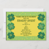 Kleeblätter haben einen Gewohnheitsbrauch Einladung (Rückseite)