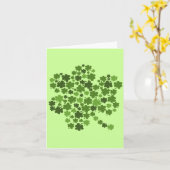 Kleeblätter in einem Kleeblatt Karte (Gelbe Blume)