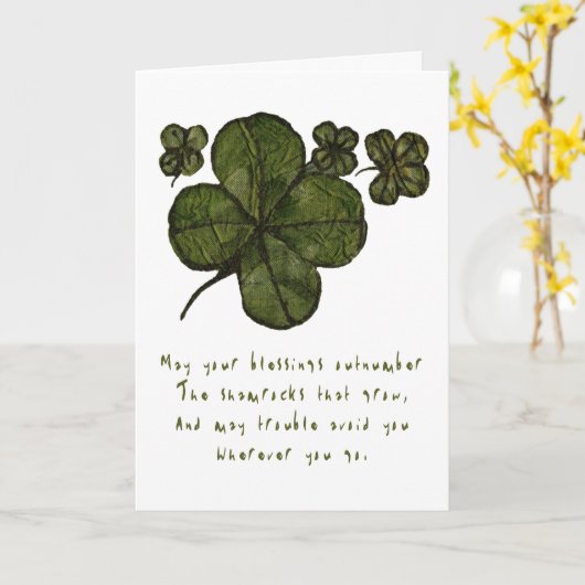 Kleeblätter Karte (Gelbe Blume)