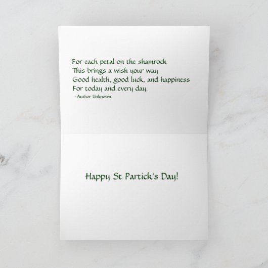 Kleeblätter - Karte (Innenseite)