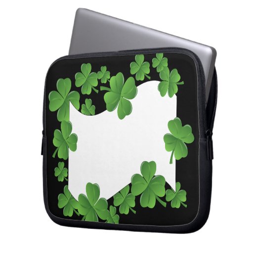 Kleeblätter Laptopschutzhülle (Vorderseite Links)