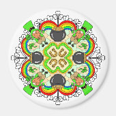 Kleeblätter, Leprechauns St Patrick's Day Magnet (Vorne)