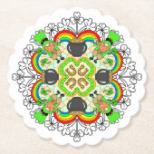 Kleeblätter, Leprechauns St Patrick's Day Untersetzer (Vorderseite)