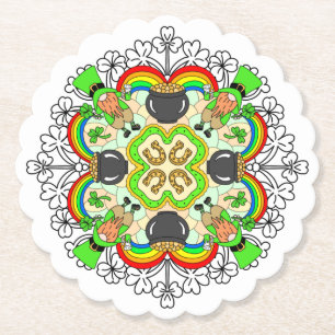 Kleeblätter, Leprechauns St Patrick's Day Untersetzer