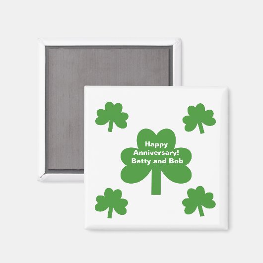 Kleeblätter Magnet (Vorderseite/Rückseite)