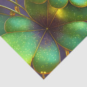 Kleeblätter mit Goldakzenten, St. Patrick's Day Seidenpapier (Detail)