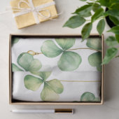 Kleeblätter mit Goldperlen Seidenpapier (Geschenk)