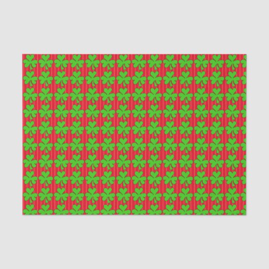 Kleeblätter mit roter Linie Seidenpapier (Vorderseite)