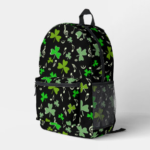 Kleeblätter Musiknoten Bedruckter Rucksack