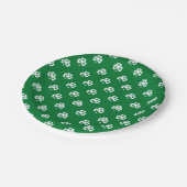 Kleeblätter Pappteller (Schrägansicht)