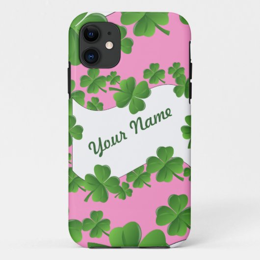 Kleeblätter personalisiert Case-Mate iPhone hülle (Rückseite)