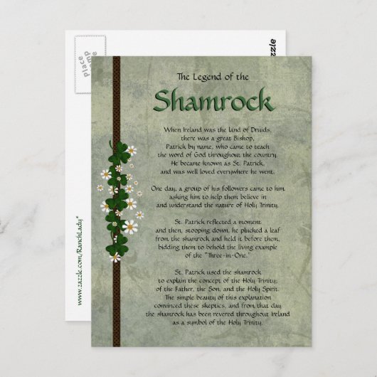 Kleeblätter Postkarte (Vorne/Hinten)