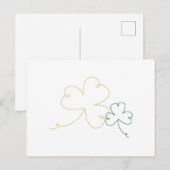 Kleeblätter Postkarte (Vorne/Hinten)