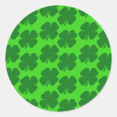 Kleeblätter Runder Aufkleber (Vorderseite)