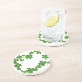 Kleeblätter Sandstein Untersetzer (Seite)