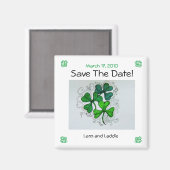 Kleeblätter Save the Date! 17.13.2010 Magnet (Vorderseite/Rückseite)