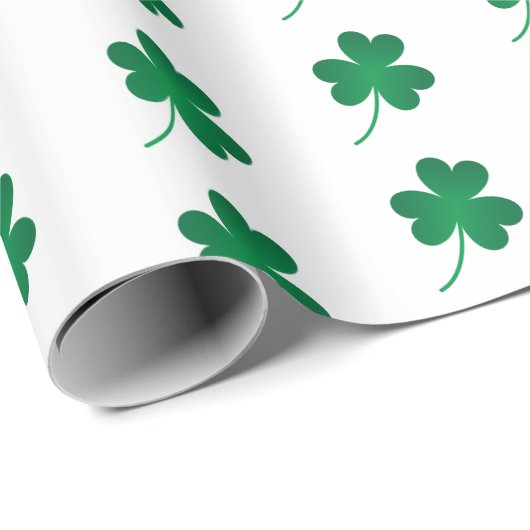 KLEEBLÄTTER/St Patrick Verpackungs-Papier Geschenkpapier (Rolleneckpunkt)
