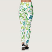 Kleeblätter St. Patrick's Day Grüne Weiße Leggings (Rückseite)