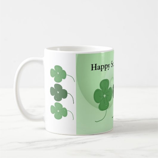 Kleeblätter St. Patrick's Day Kaffeetasse (Links)