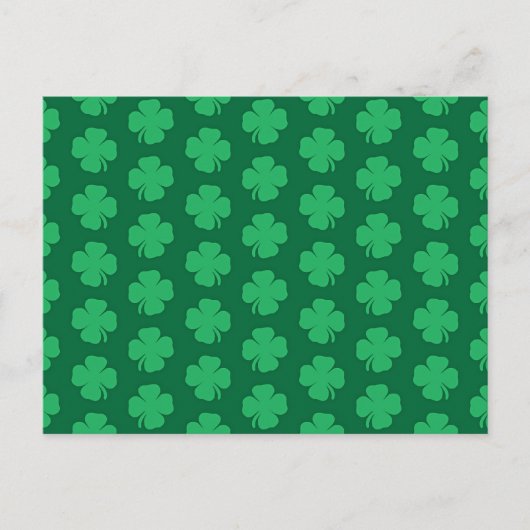 Kleeblätter, Symbol des St. Patrick's Day, Postkarte (Vorderseite)